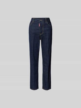 Dsquared2 Straight Fit Jeans mit Label-Detail in Marine, Gr&ouml;&szlig;e 40