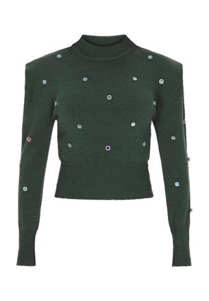Faina Jumper Dames donkergroen