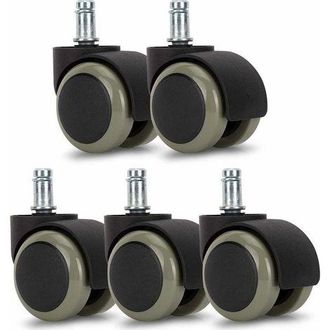 OEM Ruedas Grises Para Sillas De Oficina - Juego De 5 Ruedas Para Sillas - Repuesto