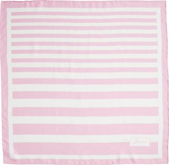 Jacquemus Le Foulard Stripe Silk Scarf in Print White Pink Stripe 4Bv at Nordstrom