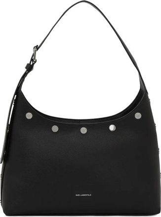 Karl Lagerfeld K/Rocky Marais Hobo Bag - Dames - Schoudertassen - Zwart - ONE Size - Leer - Tassen