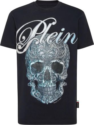 Philipp Plein T-shirt in cotone con stampa Skull - Nero