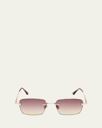 Tom Ford Jake 54mm Rectangular Sunglasses