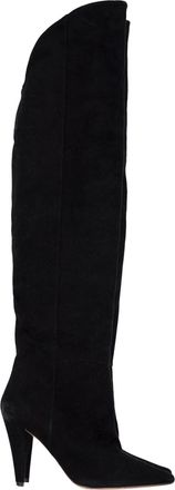 Iro Alma Knielaarzen in Zwart Su&egrave;de