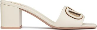 Valentino Garavani White Logo Leather Heels