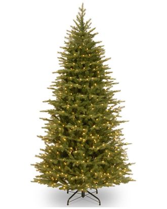 National Tree Company 7.5ft Feel-Real Nordic Spruce Slim Hinged Tree with 750 Clear Lights