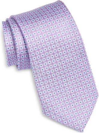 Nordstrom Geometric Silk Tie in Purple at Nordstrom
