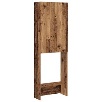 vidaXL Mobile Per Lavatrice Legno Antico 64x25,5x190 Cm - Vidaxl