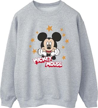 Disney Dames/Dames Mickey Mouse Sterren Sweatshirt (Sportgrijs)