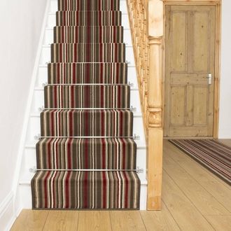 Runrug Stair Runner Carpet for Staircases - Soft & Comfy, 9mm - Strike in Red | Size: 60 cm x 660 cm