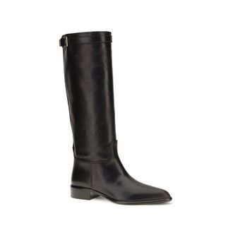 Prada Calf Leather Boots - Black