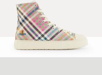 Vivienne Westwood High-top Plimsoll Printed Canvas Heather-plaid 4-37 Women