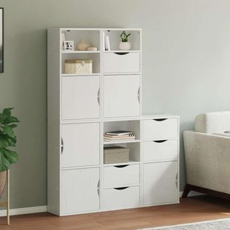 Berkfield Home Side Cabinets 5 pcs ODDA White 40x24x79 cm Solid Wood Pine | Size: 40 x 24 x 79 cm