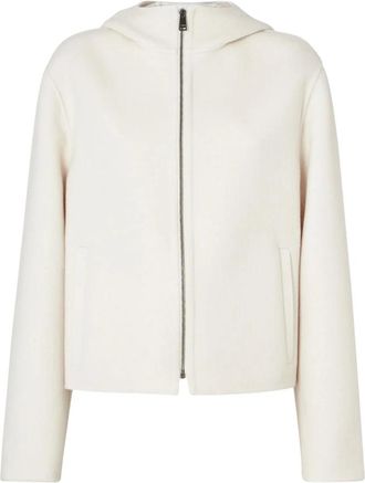 Fendi Blouson FF - Dames - Zomerjassen - Wit - M - Wol - Jassen