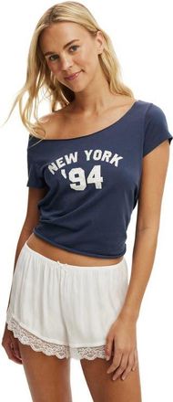 Cotton On Womens Washed Satin Lace Short in Coconut Milk at Nordstrom, Size X-Small