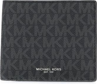 Michael Kors Greyson Logo Slim Billfold Wallet - Heren - Portefeuilles - Zwart - ONE Size - Leer - Accessoires