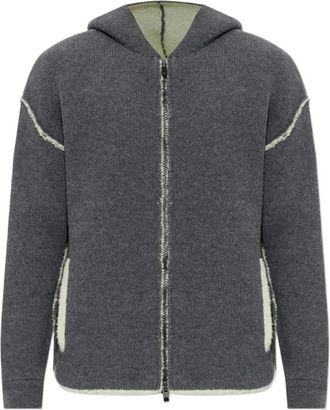 Diesel Jassen - Heren - Vesten met rits - Grijs - L - Hoodies & sweatvesten