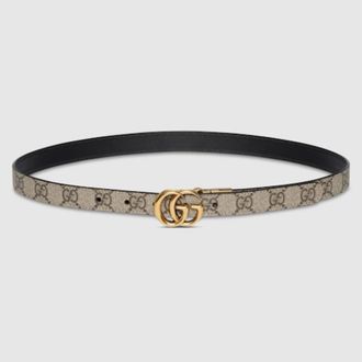 Gucci GG Marmont Reversible Thin Belt, Size 100