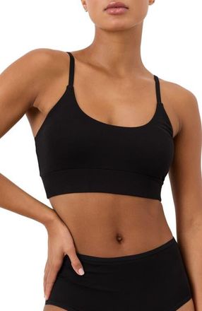 Pact Everyday Strappy Scoop Bralette Made With Organic Cotton in Black at Nordstrom, Size Xx-Large