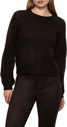 Sanctuary Cozy Moment Pointelle Sleeve Detail Sweater in Semi Sweet at Nordstrom Rack, Size Xx-Small