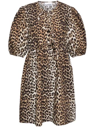Ganni Womens Conscious Criteria Page Organic Cotton Mini Dress