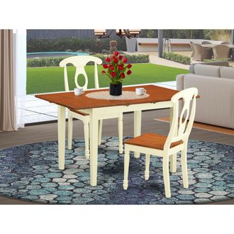 East West Furniture 3 PcTable set for 2-Dining Table and 2 dinette Chairs