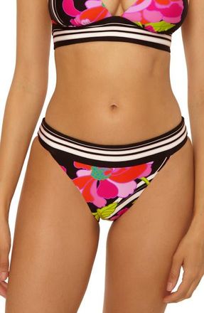 Trina Turk Bougainvillea Reversible Hipster Bikini Bottoms in Multi at Nordstrom, Size 10