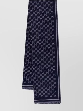 Gucci wool gg jacquard scarf