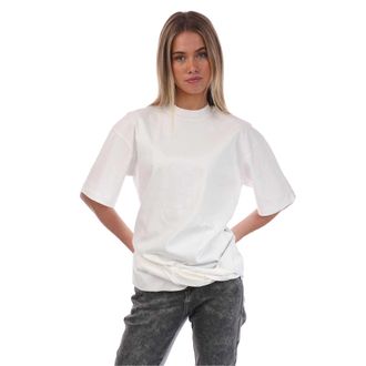 Off-white Off White Dames/Dames Pijl Katoen Twisted Hem T-Shirt (Wit)