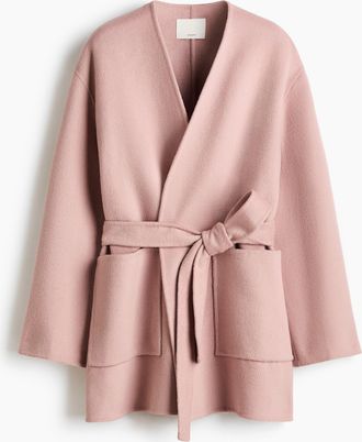 H&M Handgefertigter Mantel aus Wollmix - Pink