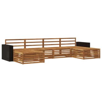 vidaXL Juegos De Sof&aacute;s 6 Pcs Madera De Acacia S&oacute;lida Vidaxl