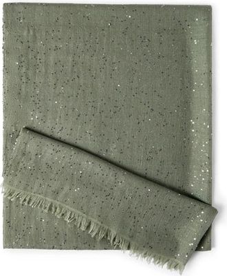 Brunello Cucinelli Cashmere and silk Diamond yarn scarf in Green at Nordstrom