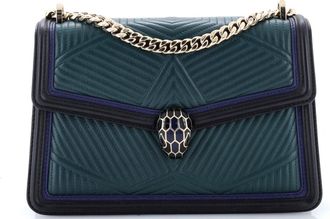 Bulgari Serpenti Forever Shoulder Bag Quilted Leather Small