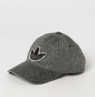 adidas Cappello da baseball in denim candeggiato con logo ricamato