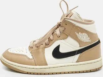 Air Jordan s Multicolor Leather Jordan 1 Mid Se Desert Sail Sneakers