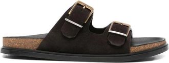 The Row Buckle Slide - Dames - Sandalen - Bruin - 38 EU - Leer - Schoenen