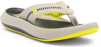 Reef SWELLsole Cruiser Flip Flop in Grey/lime at Nordstrom, Size 10