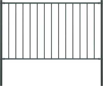 vidaXL Panel De Valla Woerden Con Postes De Acero, 1,7 X 1,25 M, Antracita Vidaxl