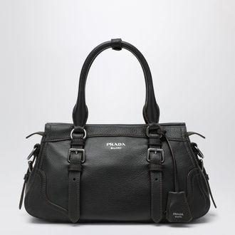 Prada Large black leather shopping bag