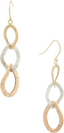 Italian Gold, Inc 10K Graduated Twist Oval Drop Earrings
