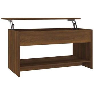 vidaXL Mesa De Centro Madera De Ingenier&iacute;a Roble Marr&oacute;n 102x50x52,5cm Vidaxl