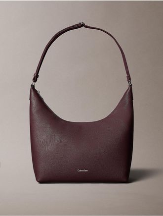 Calvin Klein Womens Logo Strap Shoulder Bag - Brown