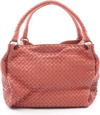 Bottega Veneta Pink Leather Handbag Tote Bag (Pre-Owned)