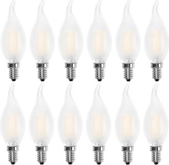 OEM Lampadina Led E14 A Forma Di Candela, Bianco Caldo 2700k, 4w (equivalente A Una Lampadina A Incandescenza Da 40w), 400lm, Confezione Da 12