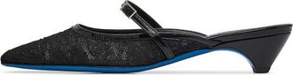 Loriblu Slingback - Dames - Muiltjes - Zwart - 37 EU - Leer - Schoenen