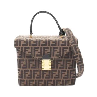 Fendi Pre-owned Vintage Canvas Handtas - Dames - Vintage Handtas - Bruin - ONE Size - Vintage