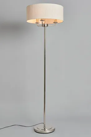 BHS Henry Floor Lamp in Silver