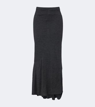 Junya Watanabe Falda larga de jersey de lana