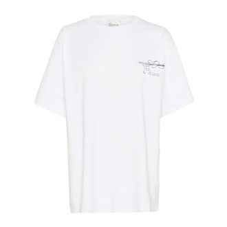 MY ESSENTIAL WARDROBE Witte SOS Tee met korte mouwen - Dames - Tops - Wit - Maat: M/L
