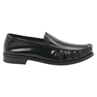 Prada Loafers, male, Black, Size: 11 US Brushed Leather Loafers